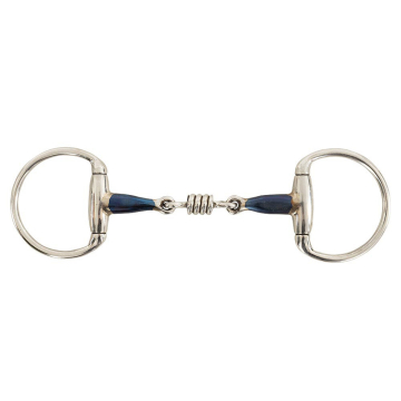 BR Roller Double Jointed Eggbutt Snaffle Sweet Iron 16MM