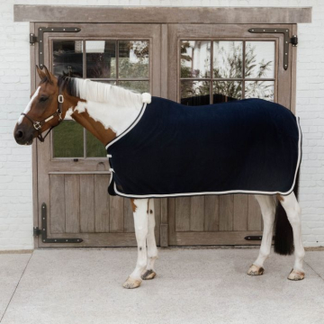 Kentucky Fleece Rug Plaited Rope Navy 