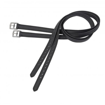 Busse Stirrup Leathers Soft with Nylon Black