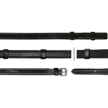 Dy'on Reins Leather Grip + Stops 'Dressage'